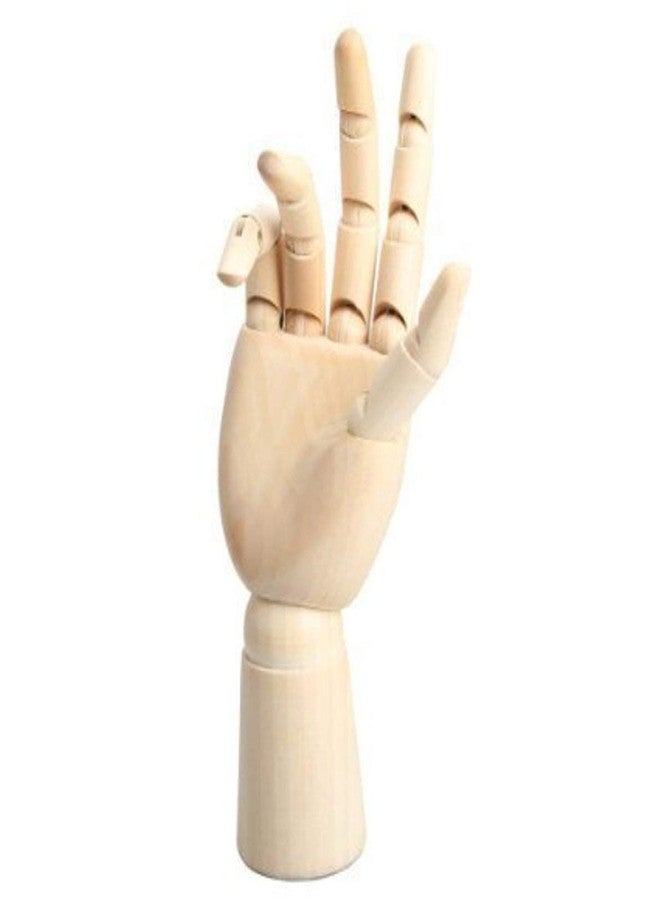 Chrome Wooden Art Mannequin Hand Model - Perfect for Drawing, Sketch, etc.(Male Hand) Size-12"Inch - Image 1