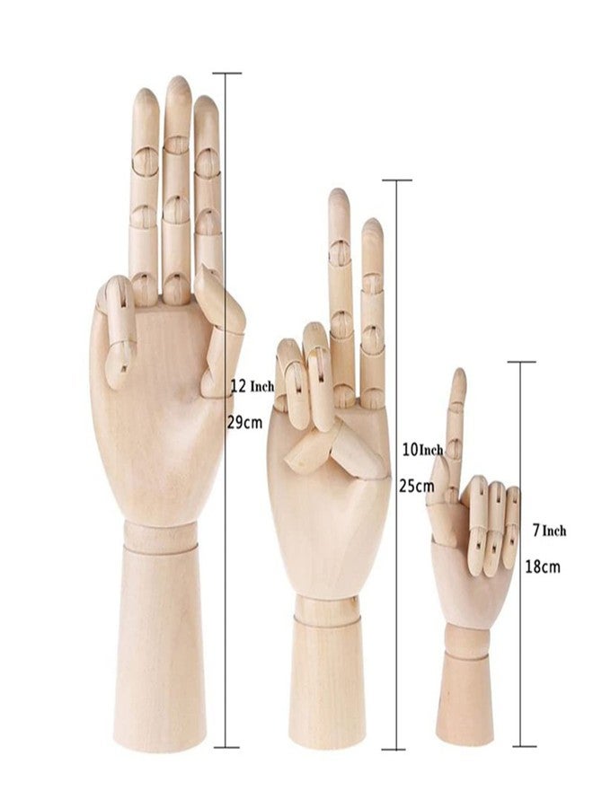 Chrome Wooden Art Mannequin Hand Model - Perfect for Drawing, Sketch, etc.(Male Hand) Size-12"Inch - Image 2