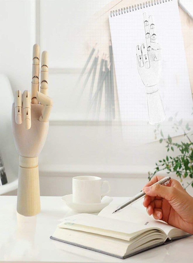 Chrome Wooden Art Mannequin Hand Model - Perfect for Drawing, Sketch, etc.(Male Hand) Size-12"Inch - Image 5