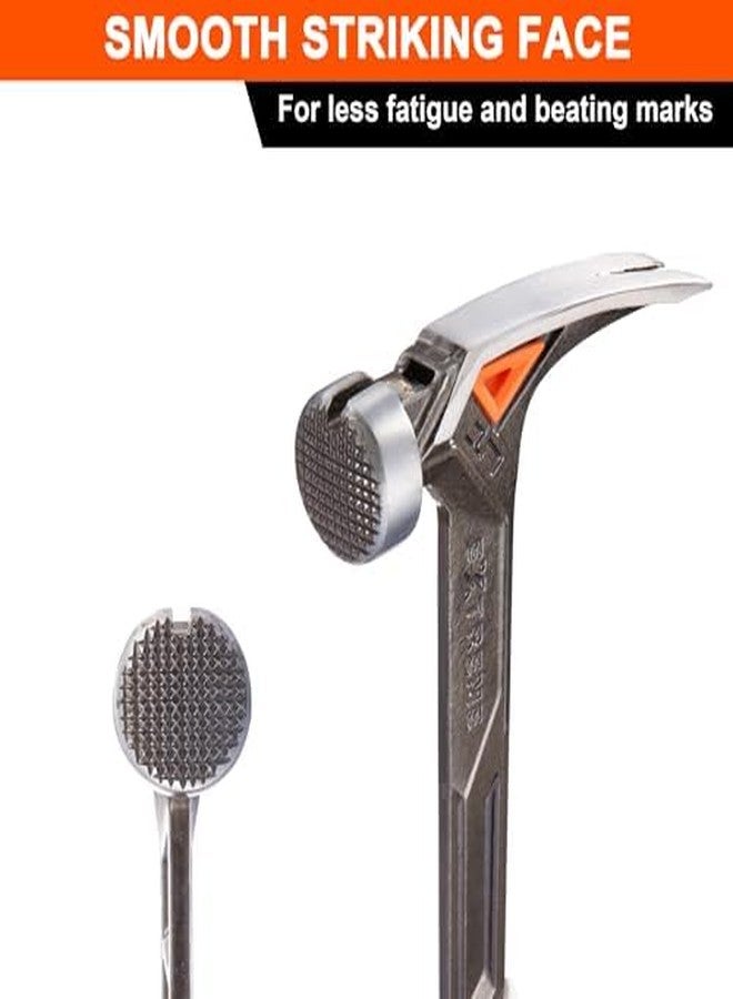 VANQUISH 0528 Anti-Vibration Hammer, One-Piece Forged with Magnetic Nail Holder, Milled Striking Face, Soft Grip Handle, 22oz - Image 3