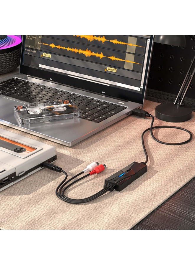 DriverGenius V.TOP USB 2.0 Audio Capture Card with Music Editing Software for Cassette Player Recorder - Convert Cassette/Radio to MP3 - Image 2