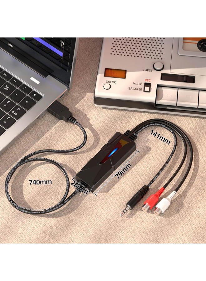 DriverGenius V.TOP USB 2.0 Audio Capture Card with Music Editing Software for Cassette Player Recorder - Convert Cassette/Radio to MP3 - Image 3