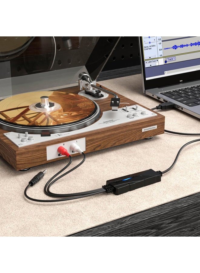 DriverGenius V.TOP USB 2.0 Audio Capture Card with Music Editing Software for Cassette Player Recorder - Convert Cassette/Radio to MP3 - Image 5
