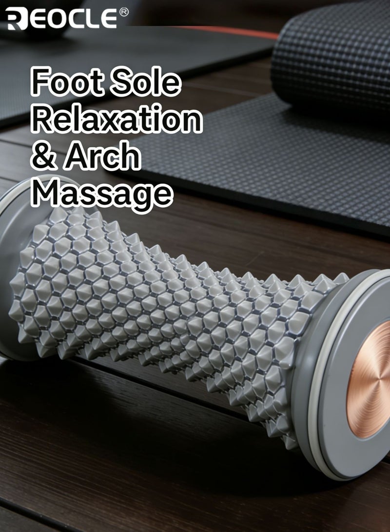 REOCLE Easy-Roll Foot Fascia Relief Wheels Ergonomic Massage Roller Trigger Point Reflexology Tool PVC Material Foot Massager for Muscle Relaxation Yoga and Arch Support - Image 4