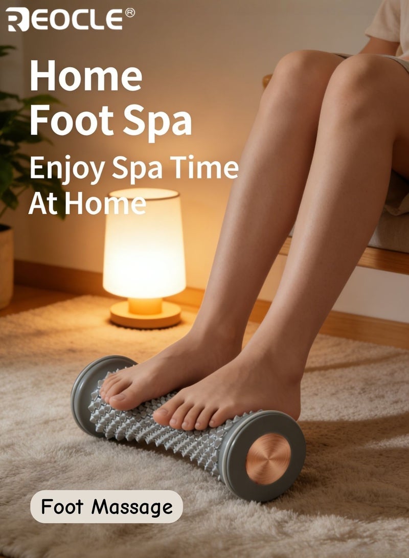 REOCLE Easy-Roll Foot Fascia Relief Wheels Ergonomic Massage Roller Trigger Point Reflexology Tool PVC Material Foot Massager for Muscle Relaxation Yoga and Arch Support - Image 1