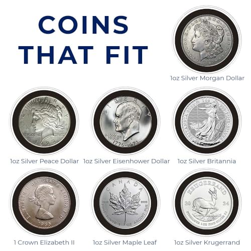 OnFireGuy Red Cap Tube & 20-Pack 38mm Black Ring Coin Holders for Silver Dollars | Protective Coin Cases for 1oz Silver Morgan Peace Eisenhower Dollars - Image 4