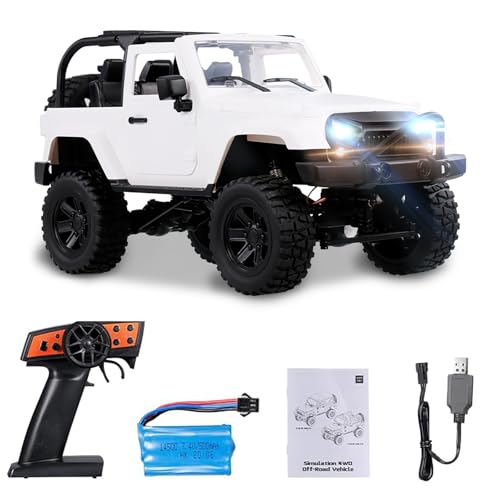 GoolRC F2 RC Car 114 Scale 4WD 30kmh High Speed Racing Truck White Convertible for Teens and Adults - Image 1