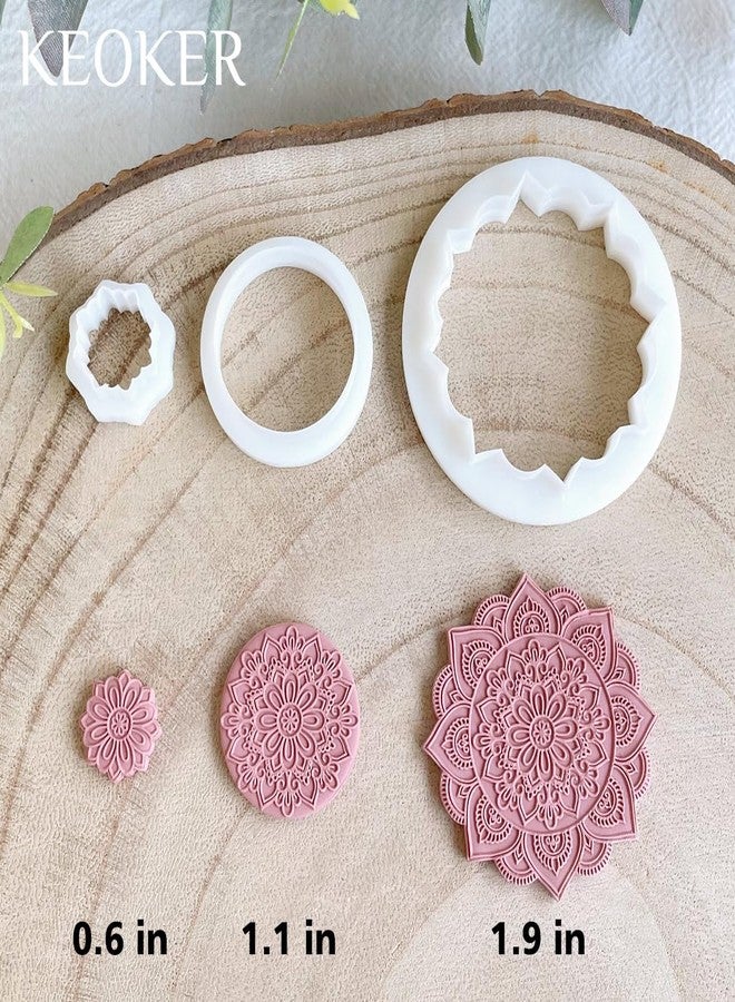 Keoker Mandala Polymer Clay Cutters and Texture Mats - 3 Earring Cutters and 1 Mandala Texture Sheet - Image 4