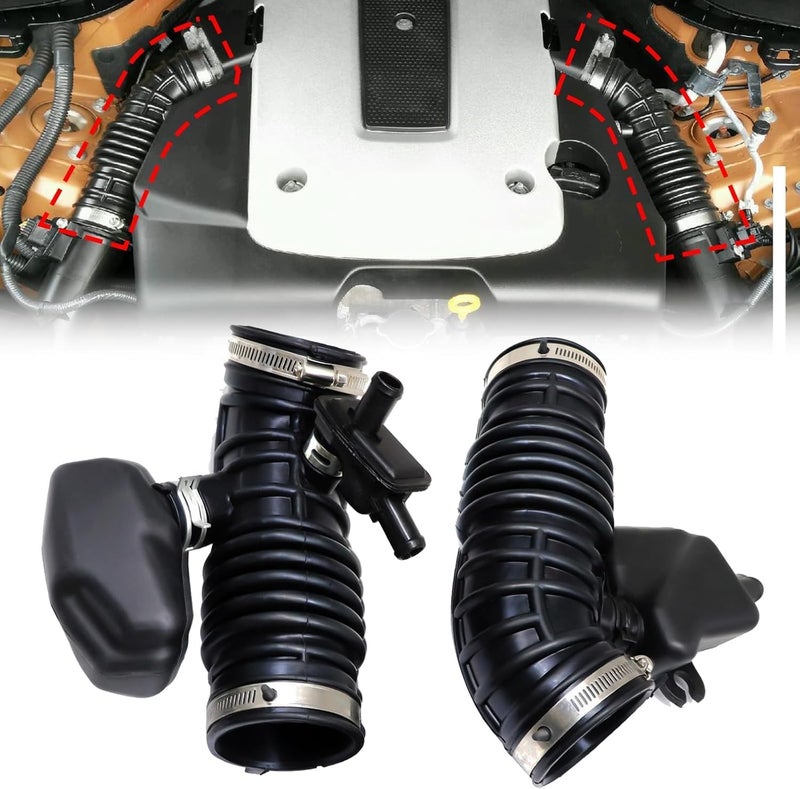 Sekeseauto سيكيس أوتو 1 زوج من أنابيب سحب الهواء لجانب السائق والراكب لسيارة إنفينيتي FX35 2009-2012 - Image 3