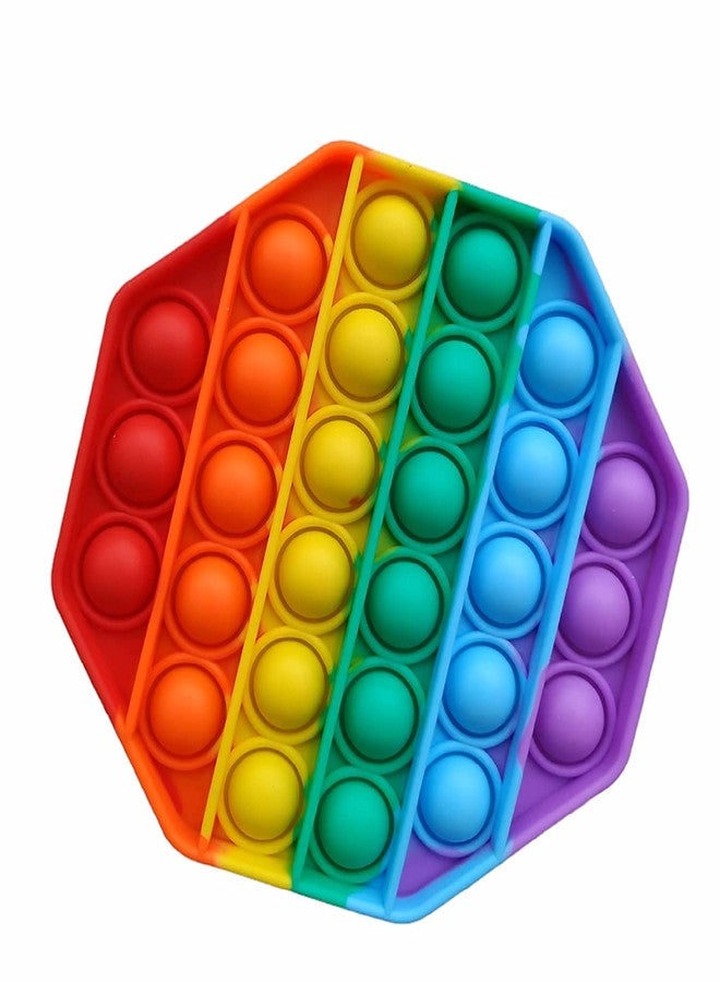 KBV Fidget Push Toy Stress Reliever Soft Silicone Pop Its Toy for Kids, Adults, Special Needs Autism Children (Octagon) - Image 1