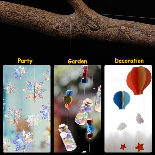 Simthread Clear Invisible Nylon Sewing Thread Monofilament 500M Thickness 0.1mm, for Sewing Beading and Hanging Decorations - Image 4