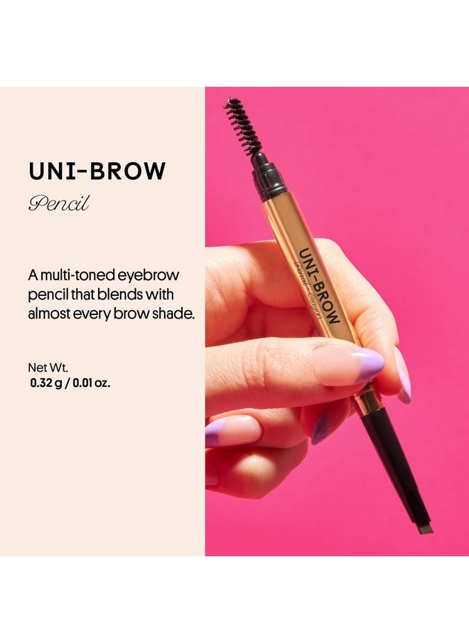 Winky Lux Winky Lux Uni Brow Eyebrow Pencil, Dual Sided with Spoolie, Longwearing Waterproof Eyebrow Crayon, Define Shape and Fill Brows, Brown, Blonde and Taupe Universal Shade  - Image 2