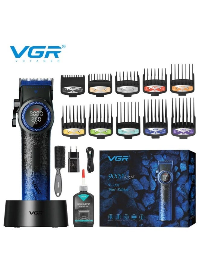 vGRASSP Professional Hair Clipper V-001, LED Display & Light, 5-Level Tapered Arm, 10 Combs & 4600mAh Battery Adapter - Image 1