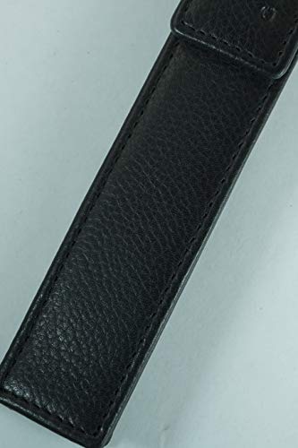 Cross Full Grain Italian Leather, Signature Perforated Detailing, Single Flip Top Pen Pouch with Secure snap, Black and Can Accommodate Any Cross Pen - Image 5