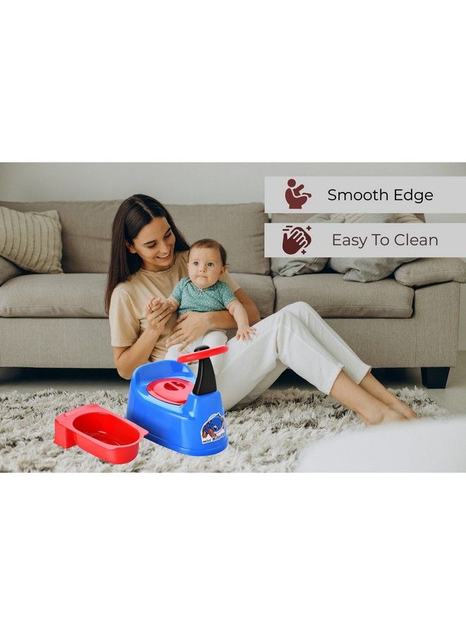 Nabhya Car Style Potty Toilet Trainer Seat Chair With Removable Tray And Closing Lid And High Back Support For Toddler Boys Girls (Age 7 Months To 2 Years) (Blue) - Image 4