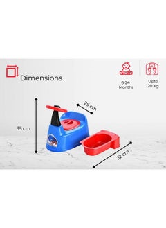Nabhya Car Style Potty Toilet Trainer Seat Chair With Removable Tray And Closing Lid And High Back Support For Toddler Boys Girls (Age 7 Months To 2 Years) (Blue)  - Image 3