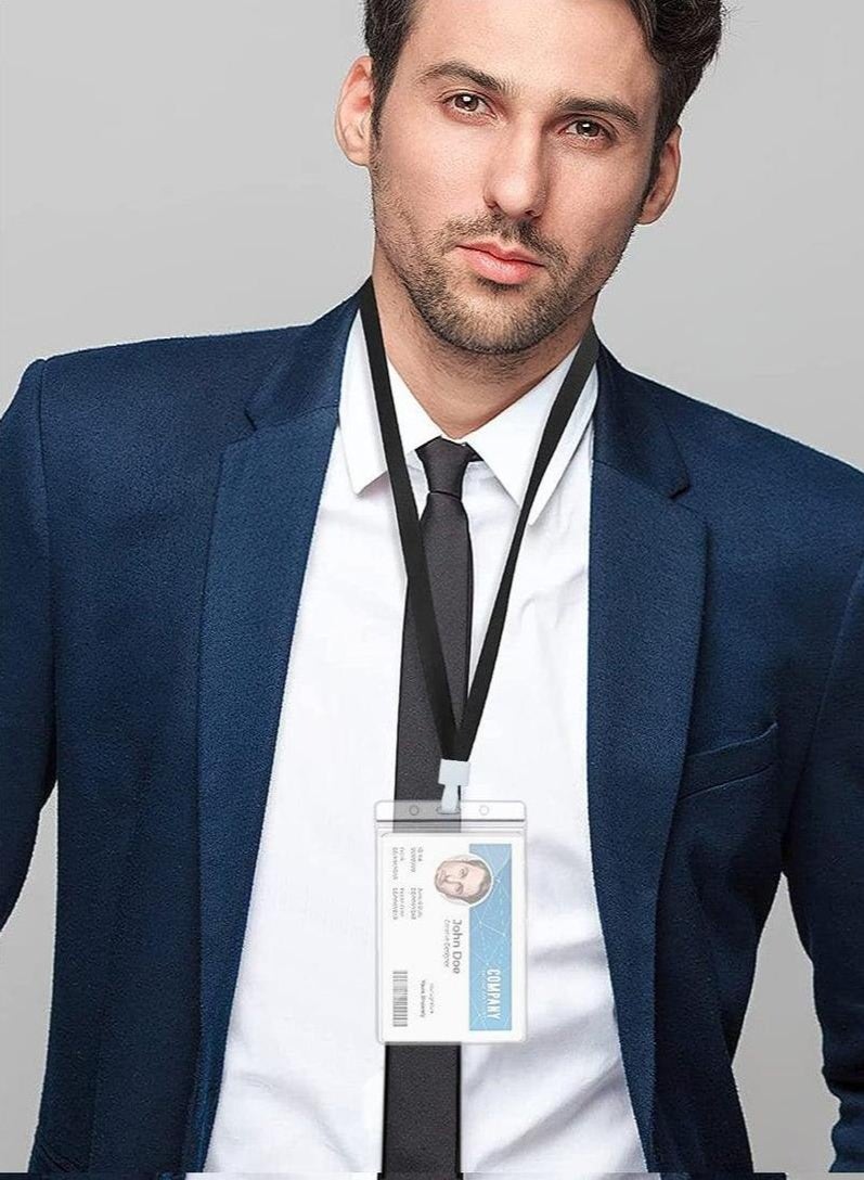 مجموعة حامل البطاقة ، حامل الشارة ، حامل بطاقة الحبل ، حامل شارة الهوية ، حامل بطاقة المكتب ، حاملي 10 بطاقات ، 10 حبال - Image 2