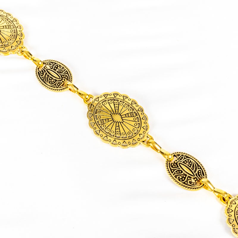 ذا بلاك بيرل اكسسوريز حزام معدن حريمي ذهبي - Image 3