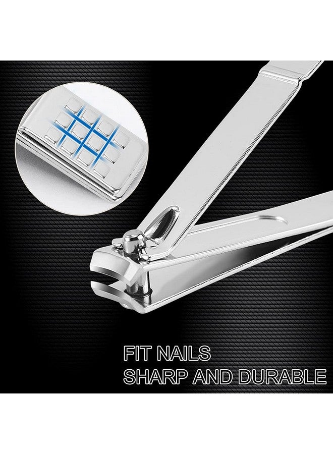DOCOSS 19 In 1 Stainless Steel Manicure & Pedicure Kit For Men And Women Includes A Nail Cutter And Filer, Acne Needle, With Leather Case - Image 5