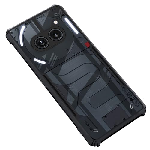 CEDO Backcover for Nothing Phone 2a / Phone 2a Plus (5G) | Camera Protection Shockproof Bumper-Edge | Acrylic Crystal Clear 360 Degree Protection TPU+PC | Transparent Eagle Back Case Cover (Black) - Image 1
