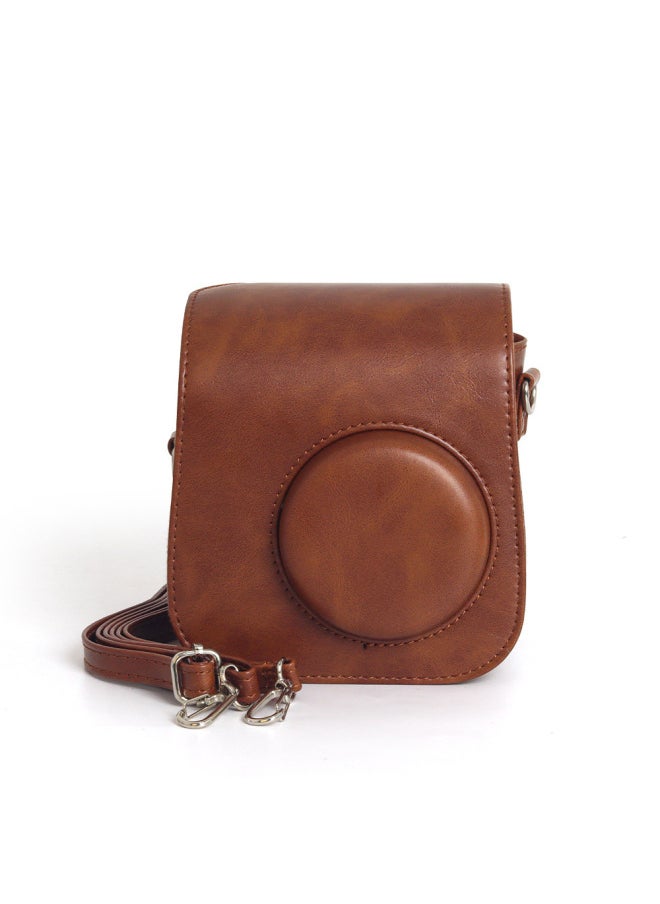 Generic For Fuji Polaroid Mini SE/7 Camera Bag Digital Camera Fit Storage Protective Case Messenger Bag-Color:Mini Se/7+ Brown (opp Bag)  - Image 1
