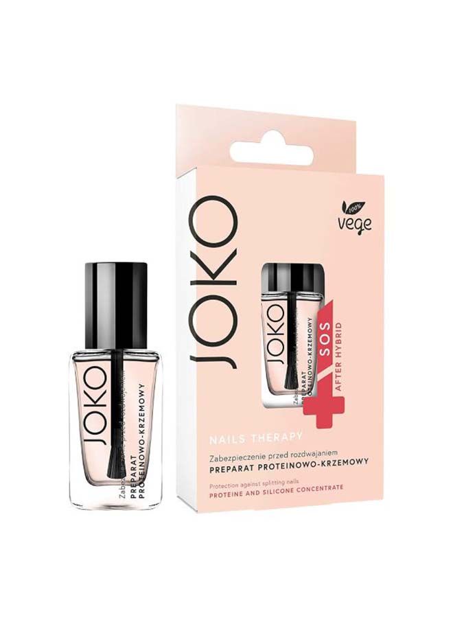 جوكو SOS بعد علاج الأظافر الهجينة للحماية من تكسر الأظافر، بروتين مركز مع السيليكون