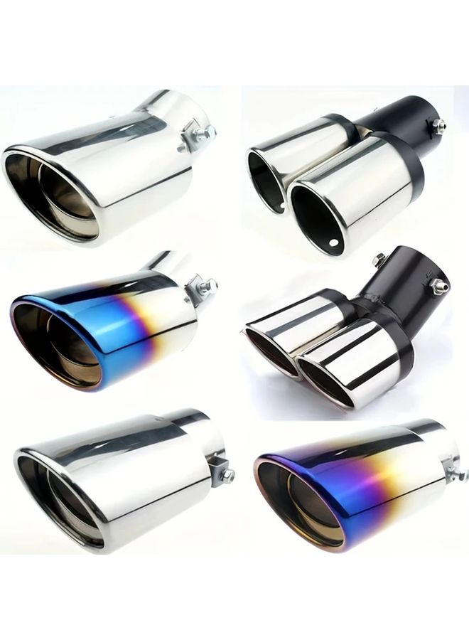 Universal Single Tube Straight Exhaust Tailpipe Muffler Cover With Drain Hole - Image 1
