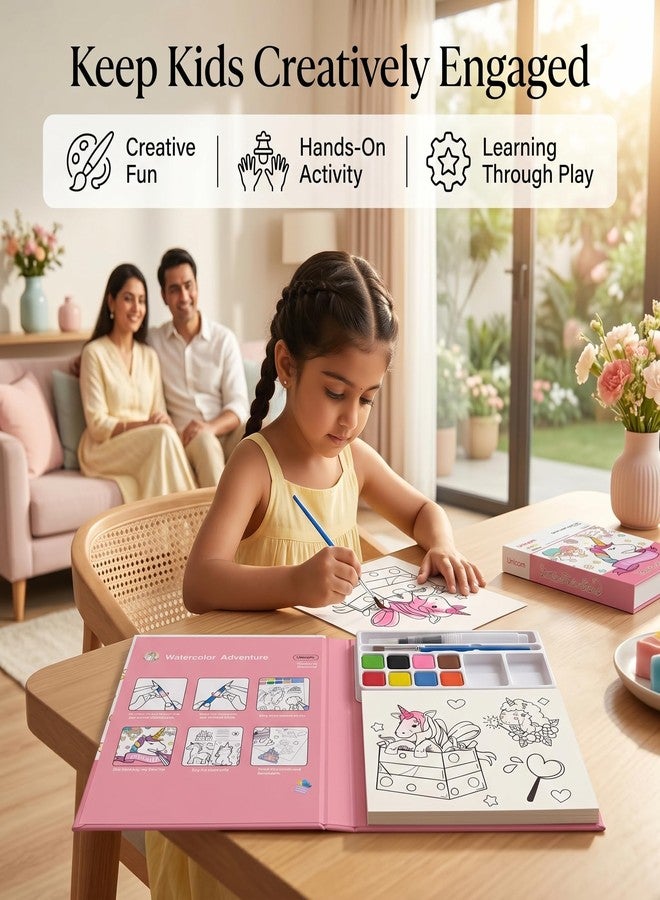 كتاب تلوين تيكي توتس بالألوان المائية للأطفال - مجموعة الرسم الصغيرة المحمولة مع لوحة ألوان مدمجة بثمانية ألوان صلبة، وقلم فرشاة مائية، و18 صفحة ذات طابع خاص - مجموعة أنشطة صنع فواصل الكتب، وهدية تذكارية - Image 4