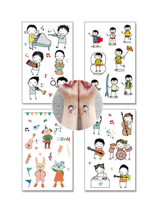 NIBEMINENT 4-Piece Tattoo Stickers Set - Image 2