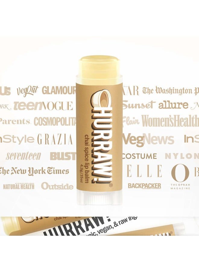 Hurraw! Chai Spice Lip Balm, 2 Pack: Organic, Certified Vegan, Cruelty and Gluten Free. Non-GMO, 100% Natural Ingredients. Bee, Shea, Soy and Palm Free. Made in USA - Image 5