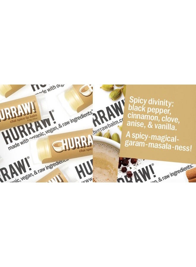 Hurraw! Chai Spice Lip Balm, 2 Pack: Organic, Certified Vegan, Cruelty and Gluten Free. Non-GMO, 100% Natural Ingredients. Bee, Shea, Soy and Palm Free. Made in USA - Image 4