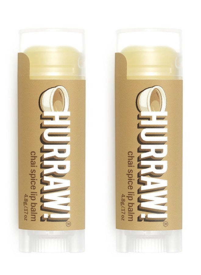Hurraw! Chai Spice Lip Balm, 2 Pack: Organic, Certified Vegan, Cruelty and Gluten Free. Non-GMO, 100% Natural Ingredients. Bee, Shea, Soy and Palm Free. Made in USA - Image 1