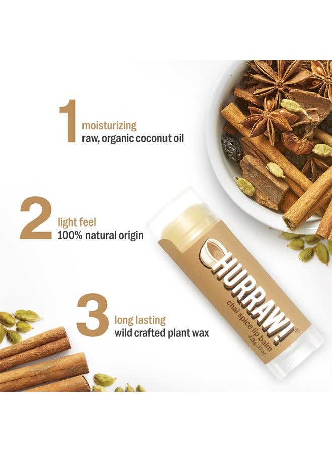 Hurraw! Chai Spice Lip Balm, 2 Pack: Organic, Certified Vegan, Cruelty and Gluten Free. Non-GMO, 100% Natural Ingredients. Bee, Shea, Soy and Palm Free. Made in USA - Image 3