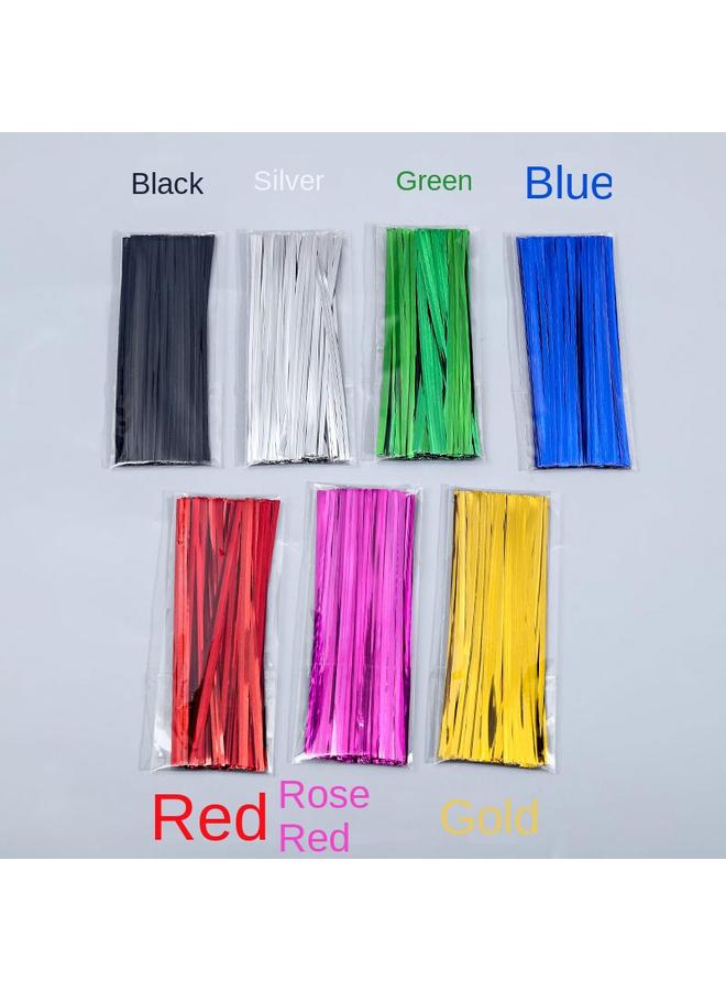 Bluejw In Stock Tie Silk Wholesale Gold And Silver Color Tie Silk Bread Tie Silk Candy Tie Tie Tie Packaging Sealing Tie Bag  - Image 4