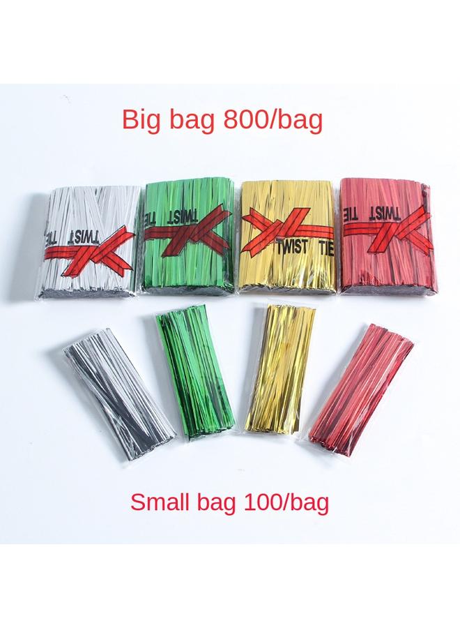 Bluejw In Stock Tie Silk Wholesale Gold And Silver Color Tie Silk Bread Tie Silk Candy Tie Tie Tie Packaging Sealing Tie Bag  - Image 3