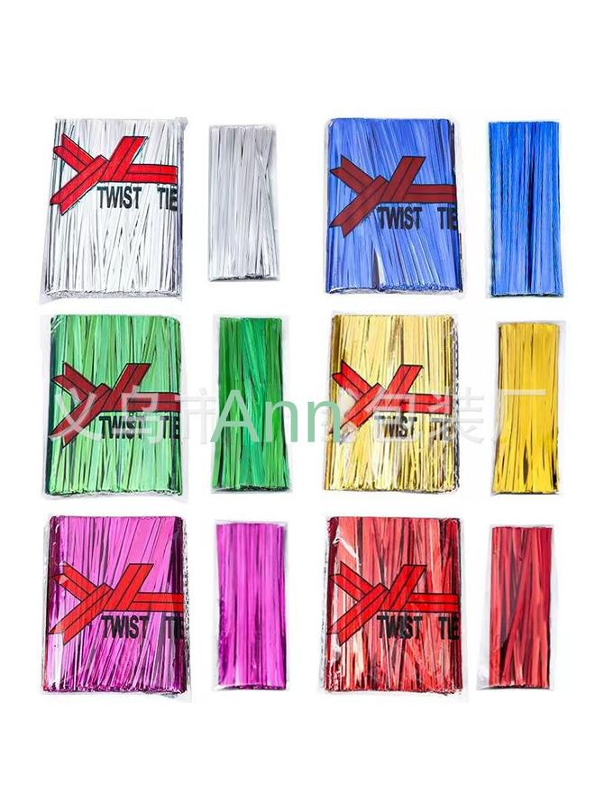 Bluejw In Stock Tie Silk Wholesale Gold And Silver Color Tie Silk Bread Tie Silk Candy Tie Tie Tie Packaging Sealing Tie Bag  - Image 2
