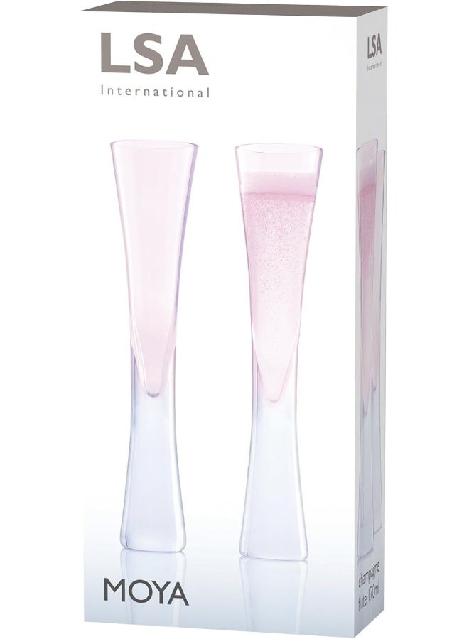 LSA International LS 550317 روز مويّا كأس شمبانيا 170 مل مجموعة من 2 قطعة - Image 5