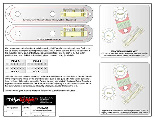 ToneShapers Wiring Kit, for Telecaster HH (Requires 4-Conductor Humbuckers) - Image 4