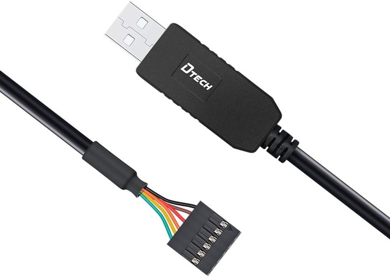 D-tech USB to TTL Serial Cable 3.3V 6 Pin UART Adapter Debug Cord Compatible with Windows 11 10 8 7 Linux MAC OS Genuine FT232RL Chip 6Pin 3v3 Level Signal 2.54mm Dupont Female Header (1M) - Image 5