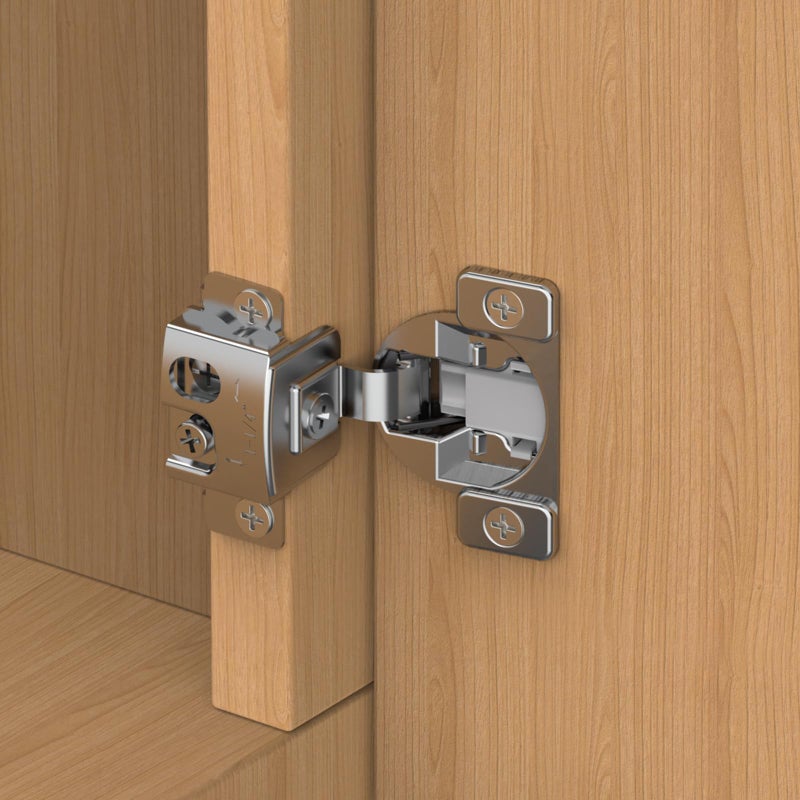 Chibery 10 Pack 114 Overlay 3D Soft Close Concealed Hinge Face Frame Door Small Angle Slow Close Self Closing Hidden Satin Nickel 105 Concealed Stainless Steel Hinges for Kitchen Cabinet Door - Image 2