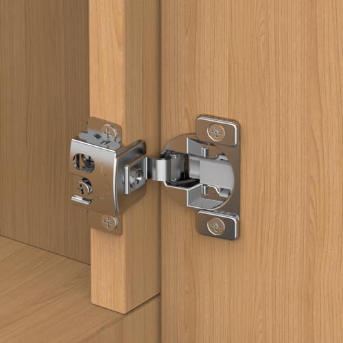 Chibery 10 Pack 114 Overlay 3D Soft Close Concealed Hinge Face Frame Door Small Angle Slow Close Self Closing Hidden Satin Nickel 105 Concealed Stainless Steel Hinges for Kitchen Cabinet Door - Image 1