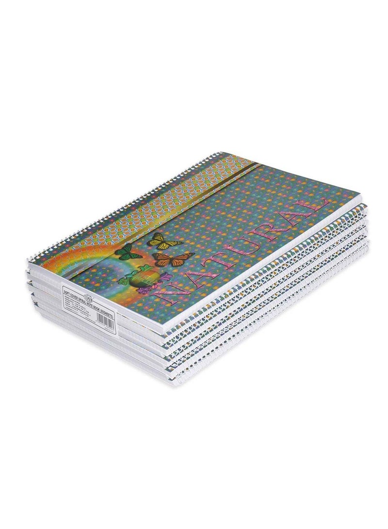 FIS 10-Piece FIS Spiral Notebook Soft Cover A4, 5mm Square, 80-Sheets - FSNB5A480NL1 - Image 1