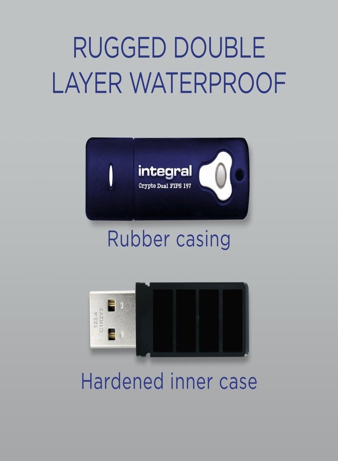 Integral Crypto Dual 8GB Encrypted USB Flash Memory, Keep Sensitive Data Safe with USB Drive Hardware Encryption, Ruggedised USB Flash Drive, FIPS 197 Security Standard to help with GDPR Compliance - Image 5