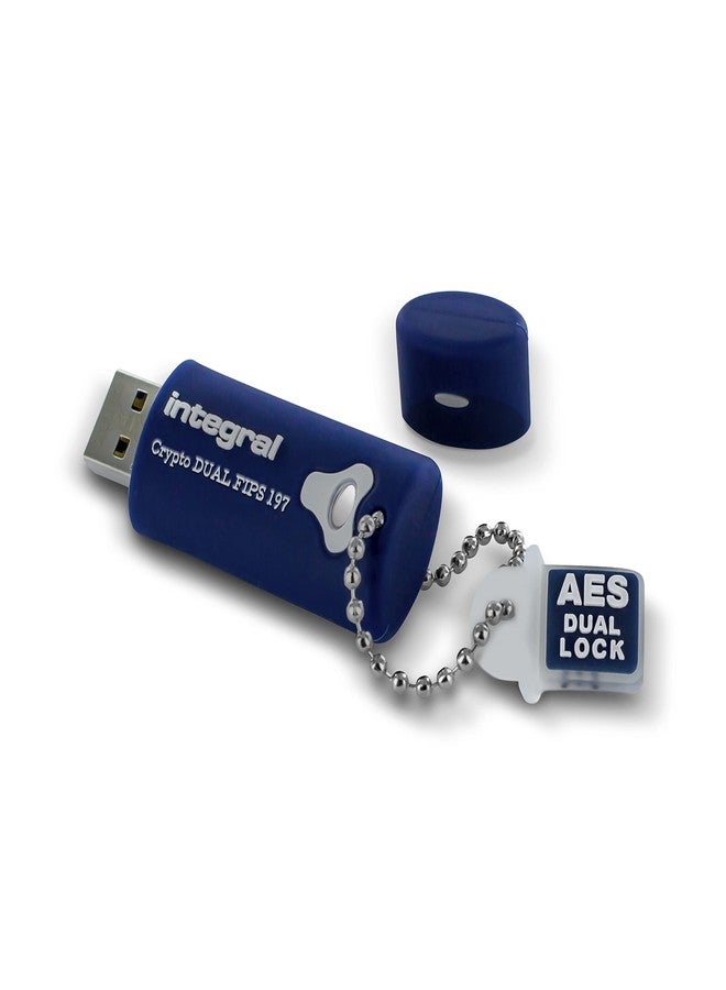 Integral Crypto Dual 8GB Encrypted USB Flash Memory, Keep Sensitive Data Safe with USB Drive Hardware Encryption, Ruggedised USB Flash Drive, FIPS 197 Security Standard to help with GDPR Compliance - Image 1