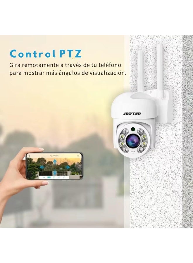 جورتان كاميرا مراقبة داخلية قبة JTZ-8160QJ بعدستين مع Wi-Fi – رؤية ليلية ملونة، تتبع ذكي للأشخاص، ومحادثة ثنائية الاتجاه للمراقبة الذكية - Image 3