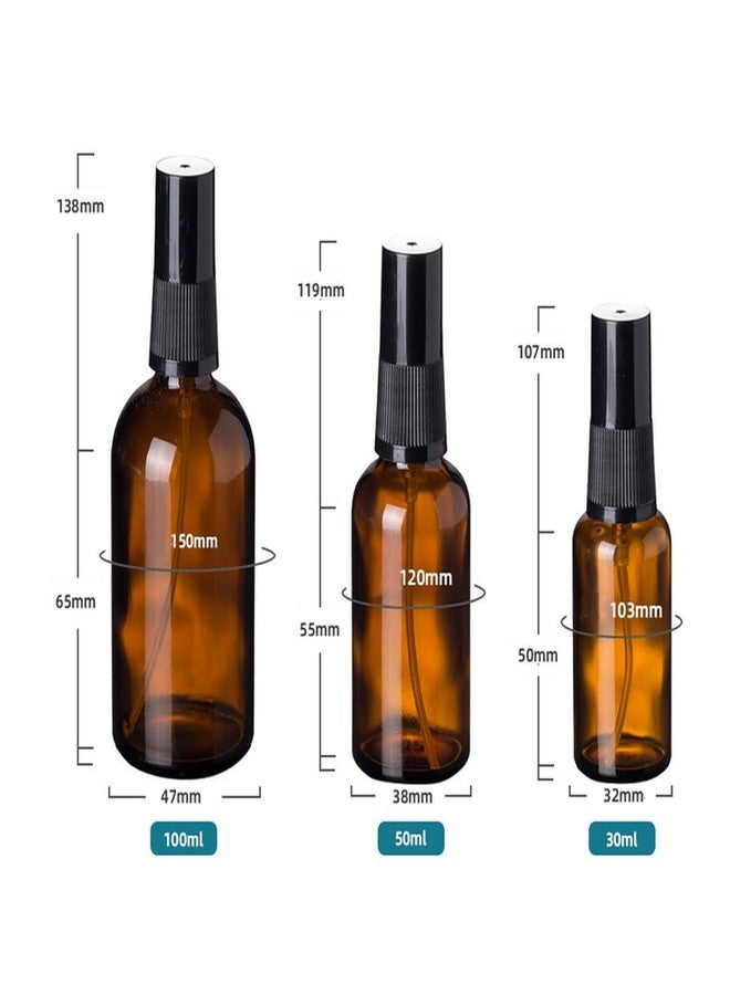 ASTRQLE 2 Pcs 100ml 3.4oz Amber Glass Lotion Bottles Pump Dispenser Travel Pump Bottles Cosmetic Cream Pump Bottle Soap Dispenser Cosmetic Container Bottle for Toiletries Makeup Liquid Essential Oil - Image 4