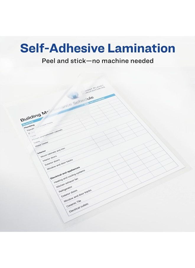 AVERY - Avery Clear Laminating Sheets, 9" x 12", Permanent Self-Adhesive, 2 Sheets (73602) - Image 1