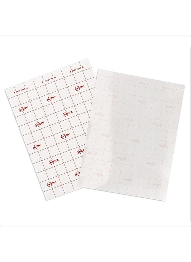 AVERY - Avery Clear Laminating Sheets, 9" x 12", Permanent Self-Adhesive, 2 Sheets (73602) - Image 1