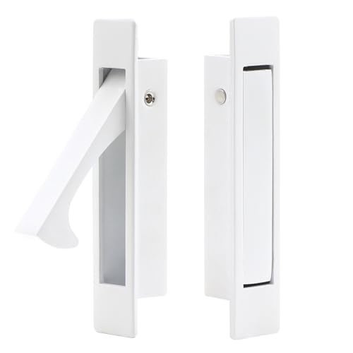 Dontay Pocket Pull Handle, Edge Pull, Professional Stainless Steel 304, Flush Mount for Sliding Door (White, 1) - Image 1