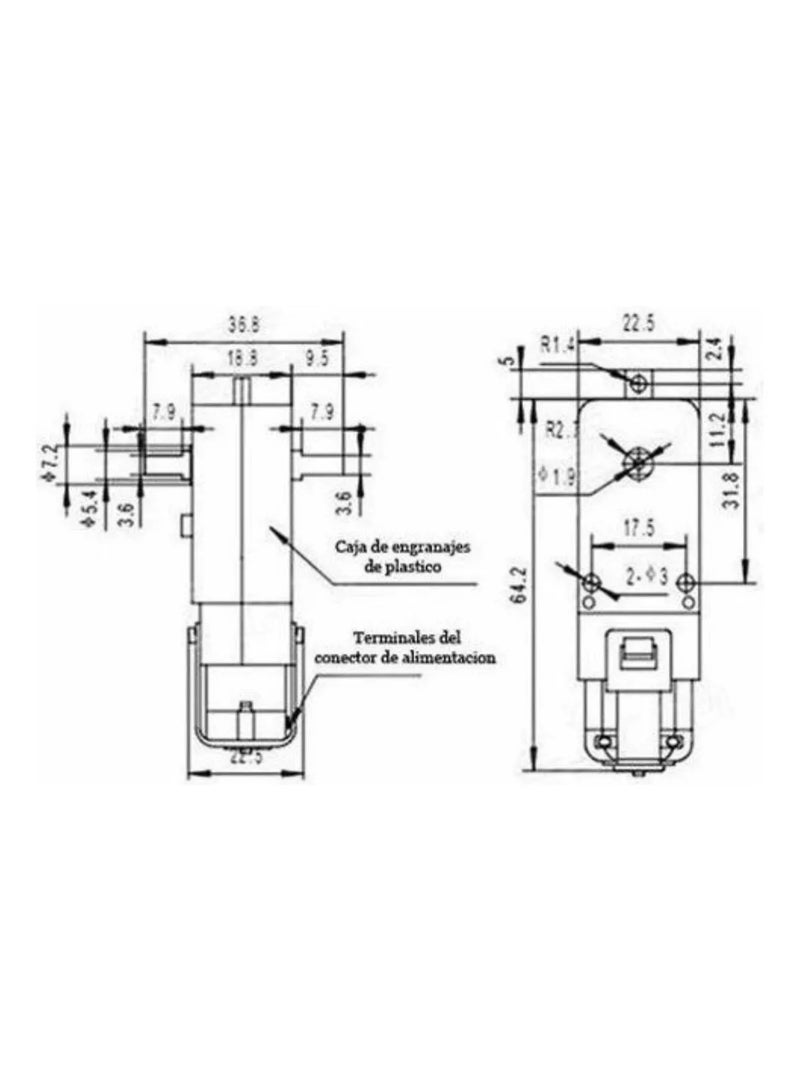 Dual Straight Shaft Gear Motor X 10 - Image 4